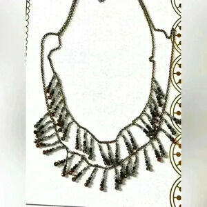 Vintage long 35” adjustable beaded necklace